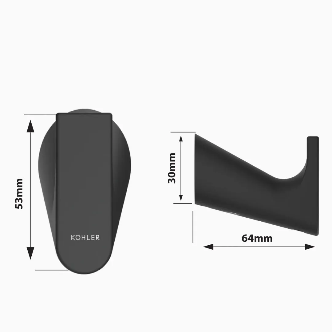 Kohler robe hook Accent series 25349IN-BL 25349IN-BL Matte Black - image 7