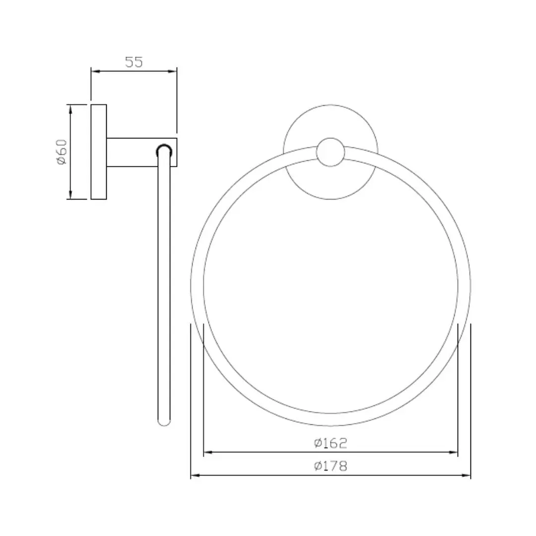 Jaquar towel holder Continental series ACN-BLM-1121BN Black Matt - image 2