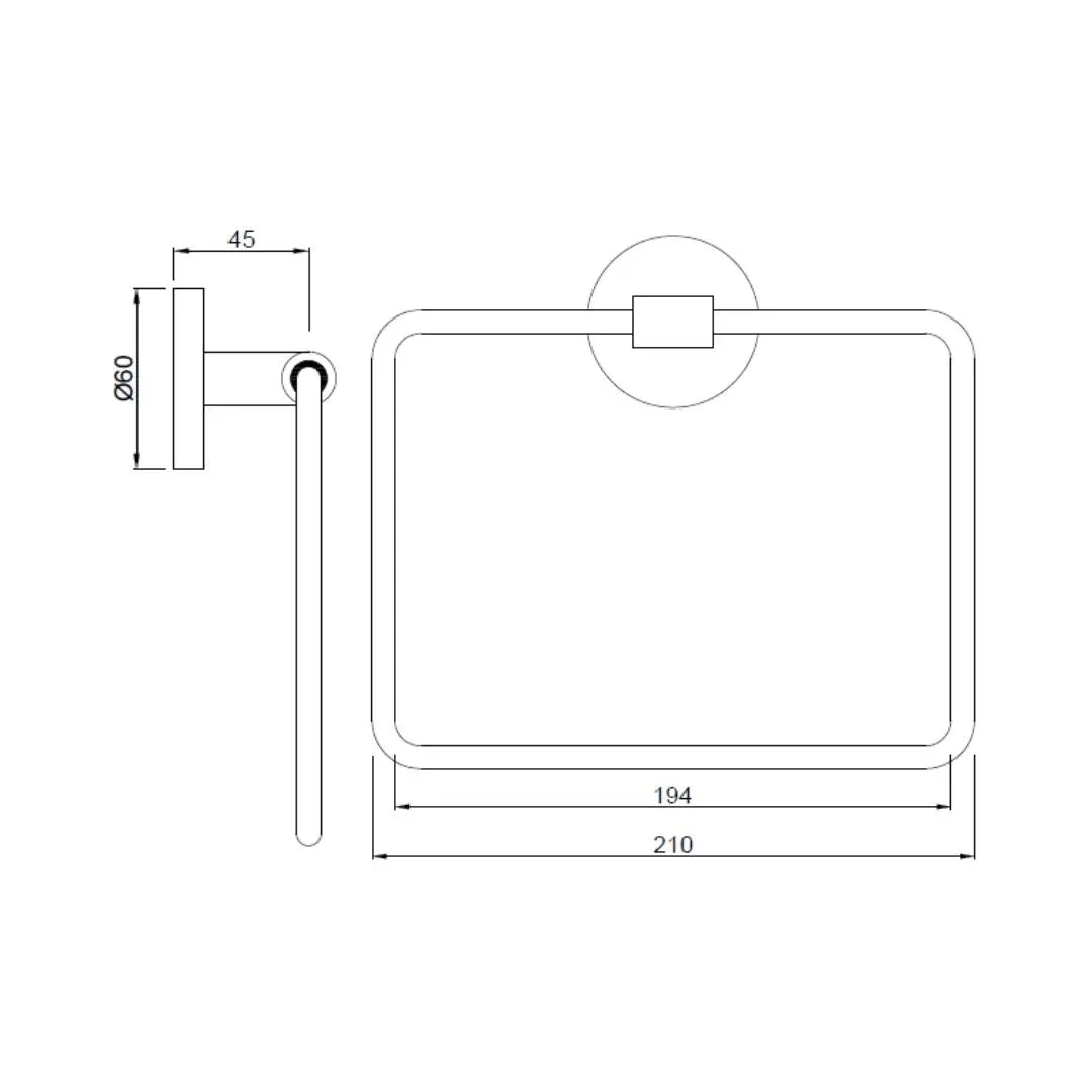 Jaquar towel holder Continental series ACN-BLM-1121N Black Matt - image 2