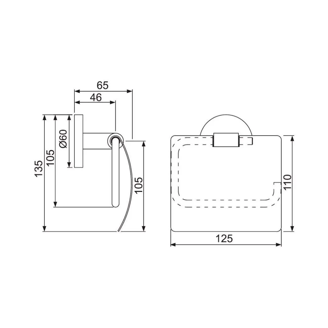 Jaquar toilet roll holder Continental series ACN-BLM-1153S Black Matt - image 2