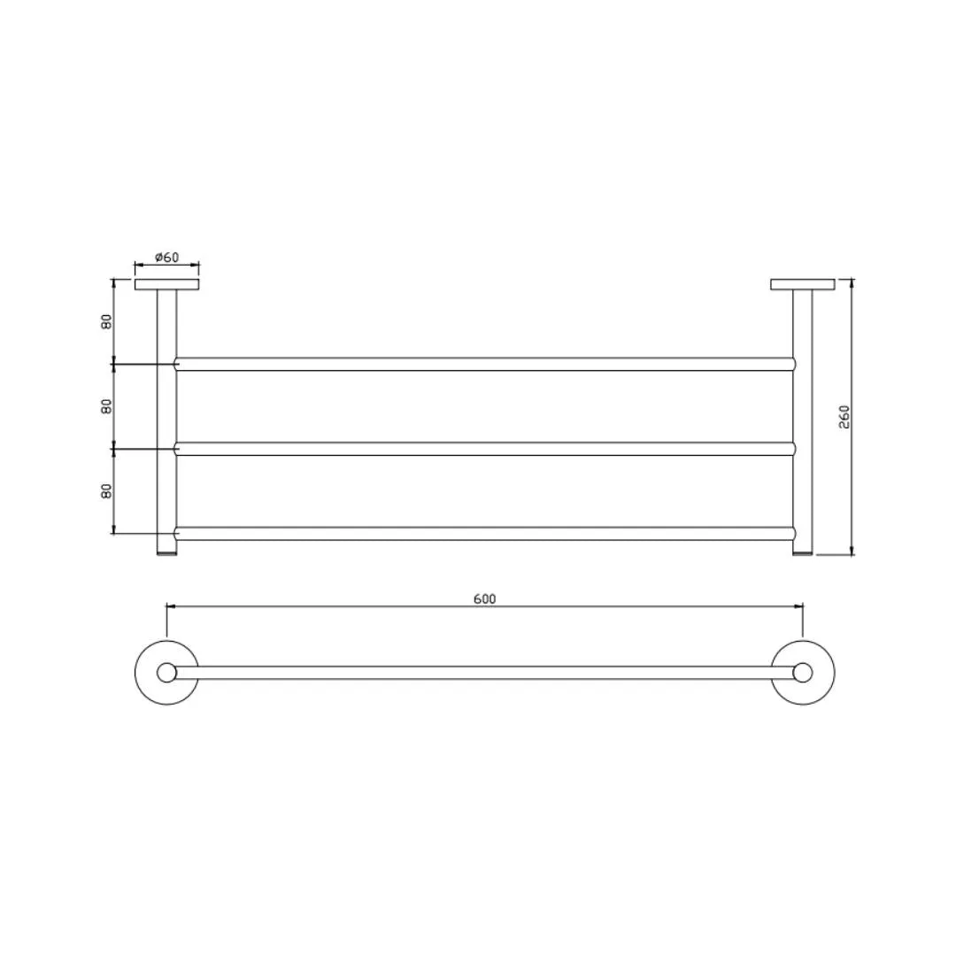 Jaquar towel Rack Continental series ACN-BLM-1181FS Black Matt - image 2