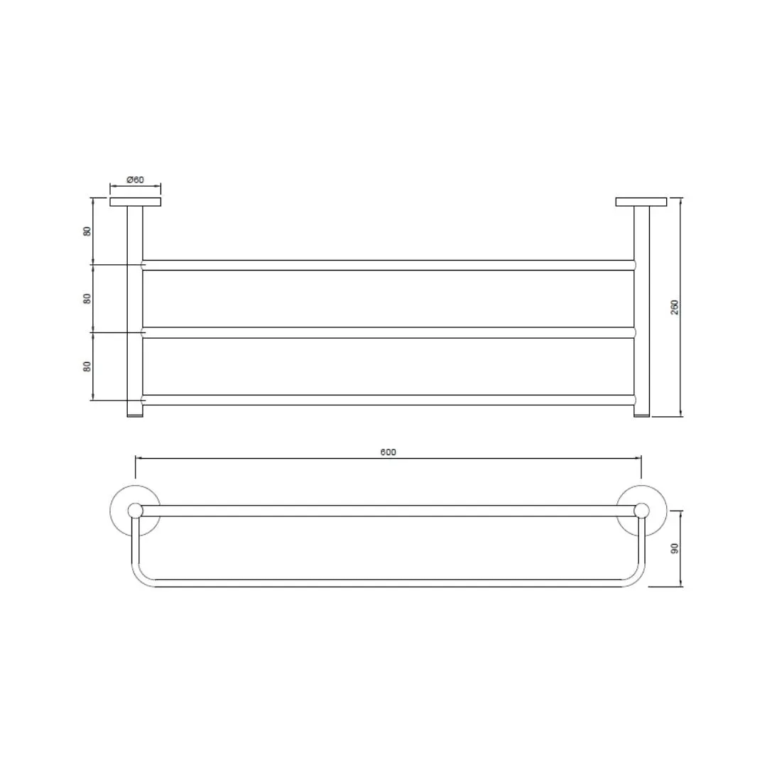 Jaquar towel Rack Continental series ACN-CHR-1181S Chrome - image 2