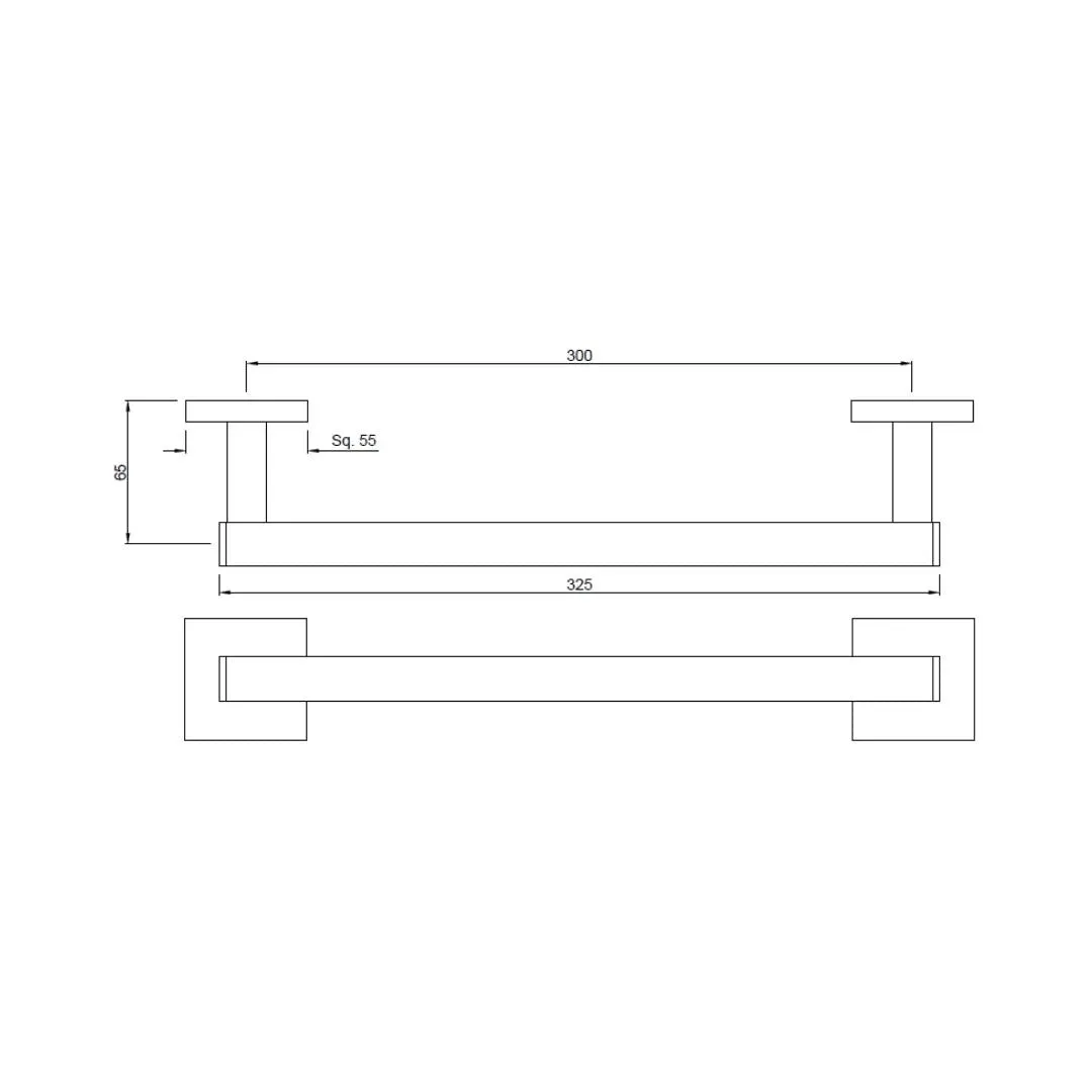 Jaquar grab bar Kubix Prime series AKP-BLM-35701PS Black Matt - image 2