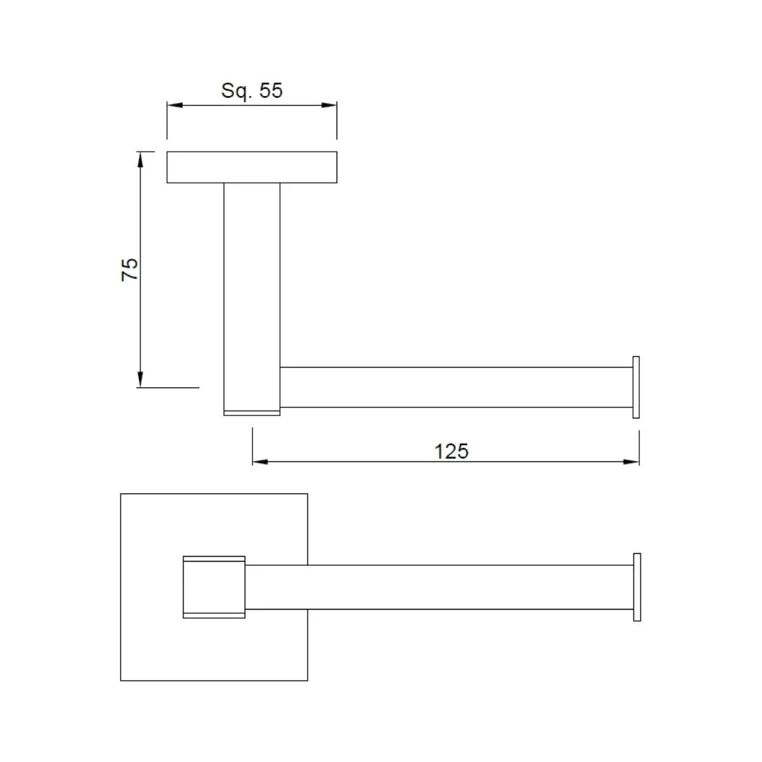 Jaquar toilet roll holder Kubix Prime series AKP-BLM-35755PS Black Matt - image 2
