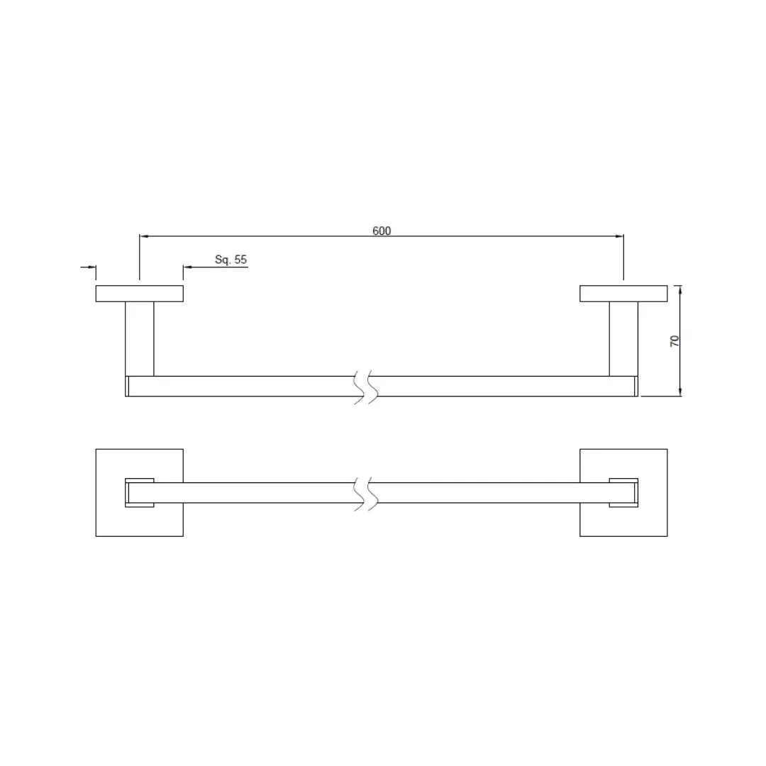 Jaquar towel holder Kubix Prime series AKP-CHR-35711PS Chrome - image 2
