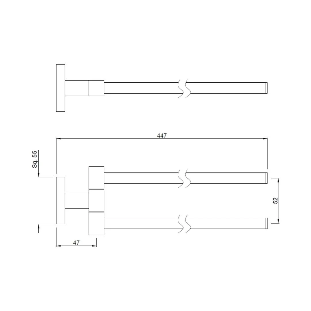 Jaquar towel holder Kubix Prime series AKP-CHR-35715PS Chrome - image 2