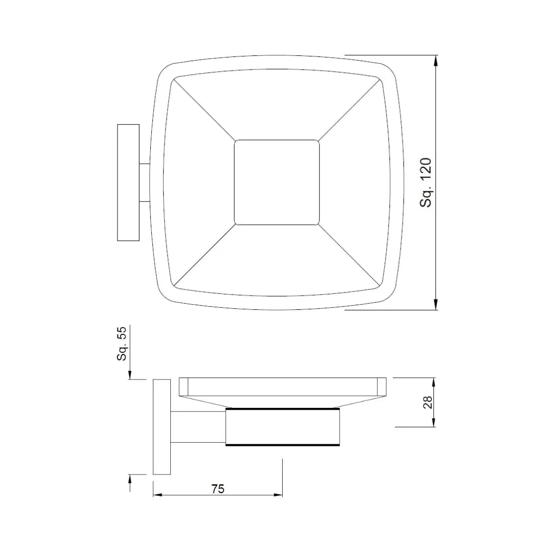 Jaquar soap dish holder Kubix Prime series AKP-CHR-35731P Chrome - image 2