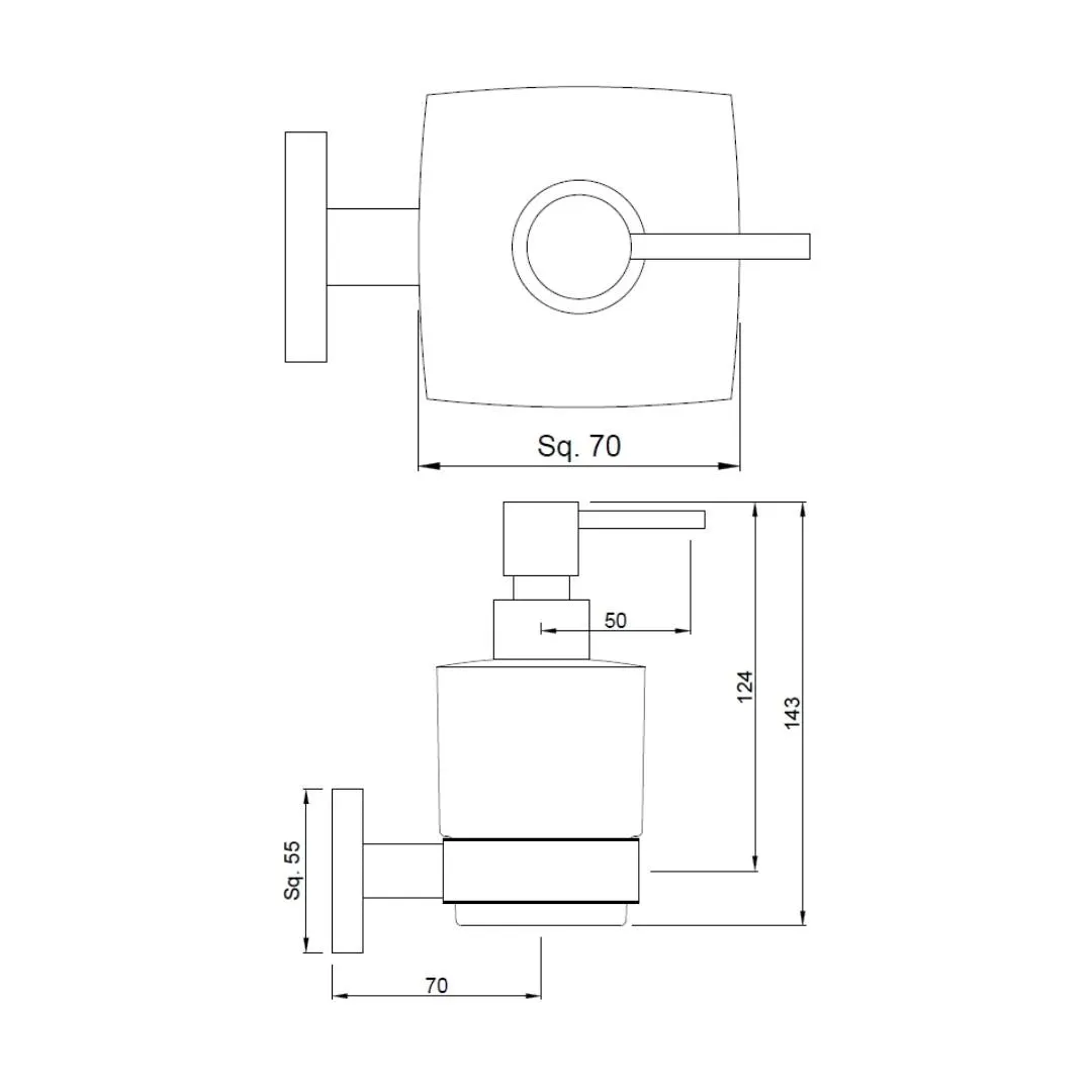 Jaquar soap dispenser Kubix Prime series AKP-CHR-35735P Chrome - image 2