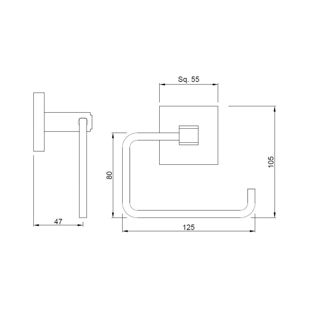 Jaquar toilet roll holder Kubix Prime series AKP-CHR-35751P Chrome - image 2