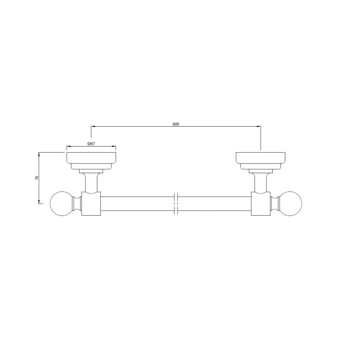 Jaquar towel holder Queens series AQN-BLM-7711 Black Matt - image 2