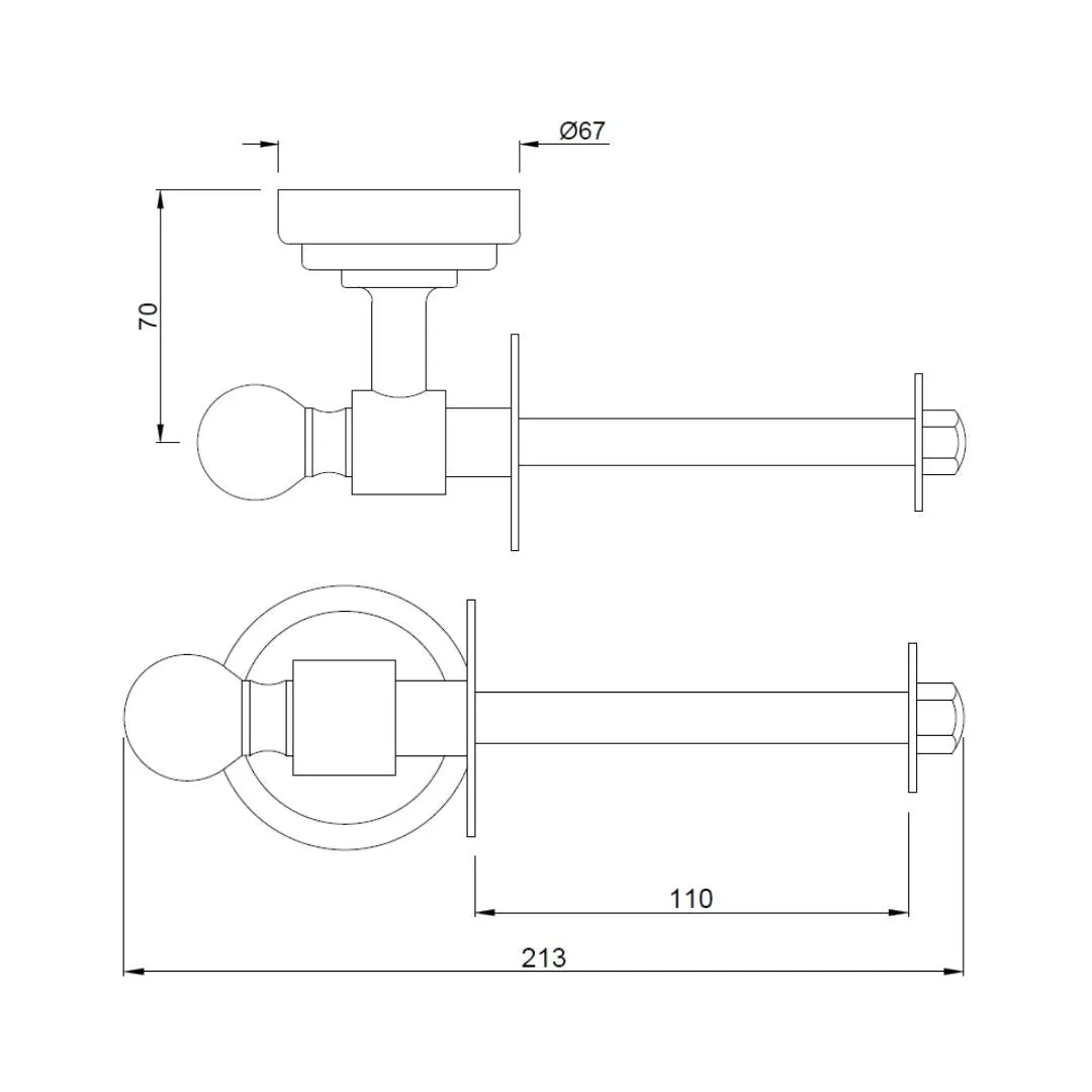 Jaquar toilet roll holder Queens series AQN-BLM-7751 Black Matt - image 2