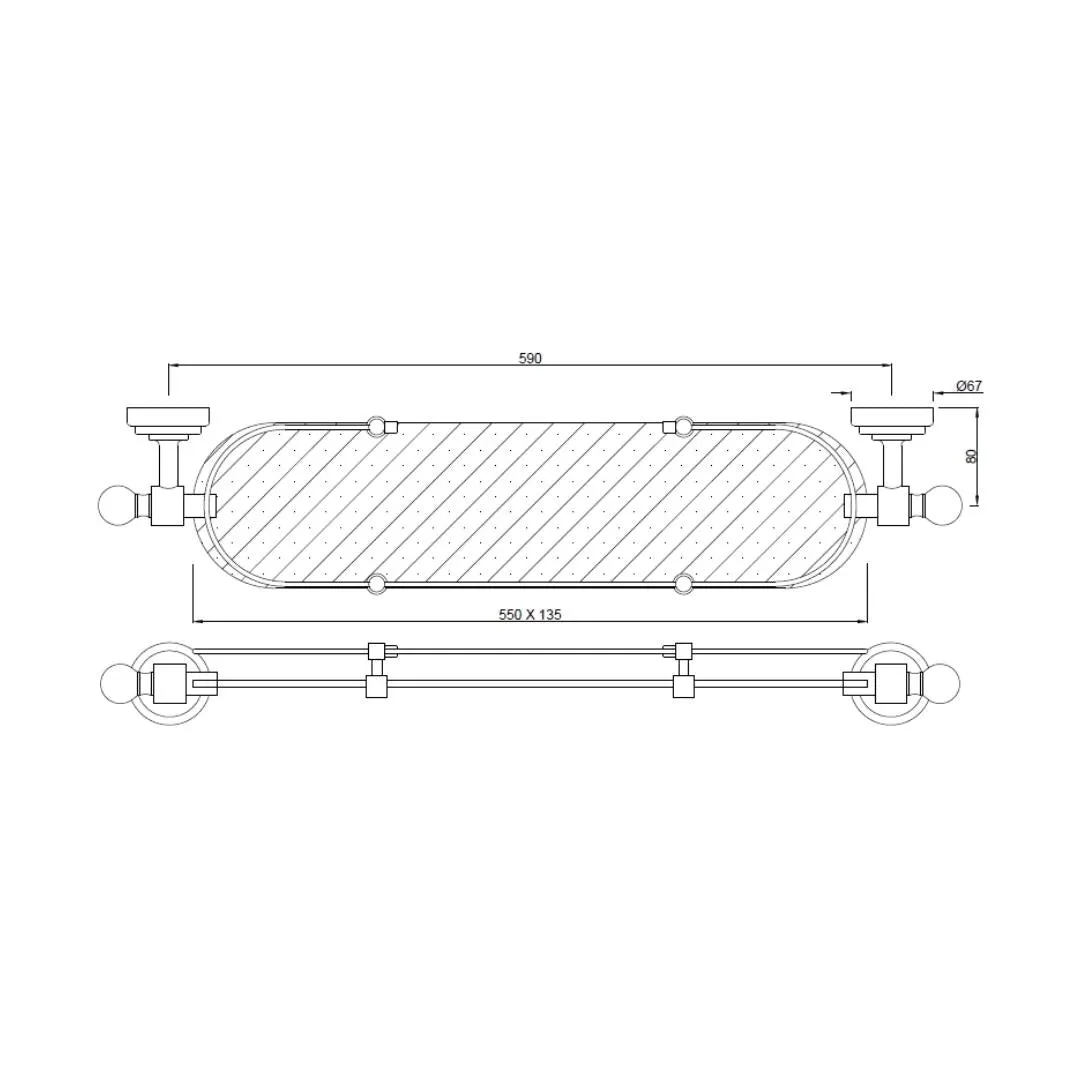 Jaquar glass shelf Queens series AQN-BLM-7771 Black Matt - image 2