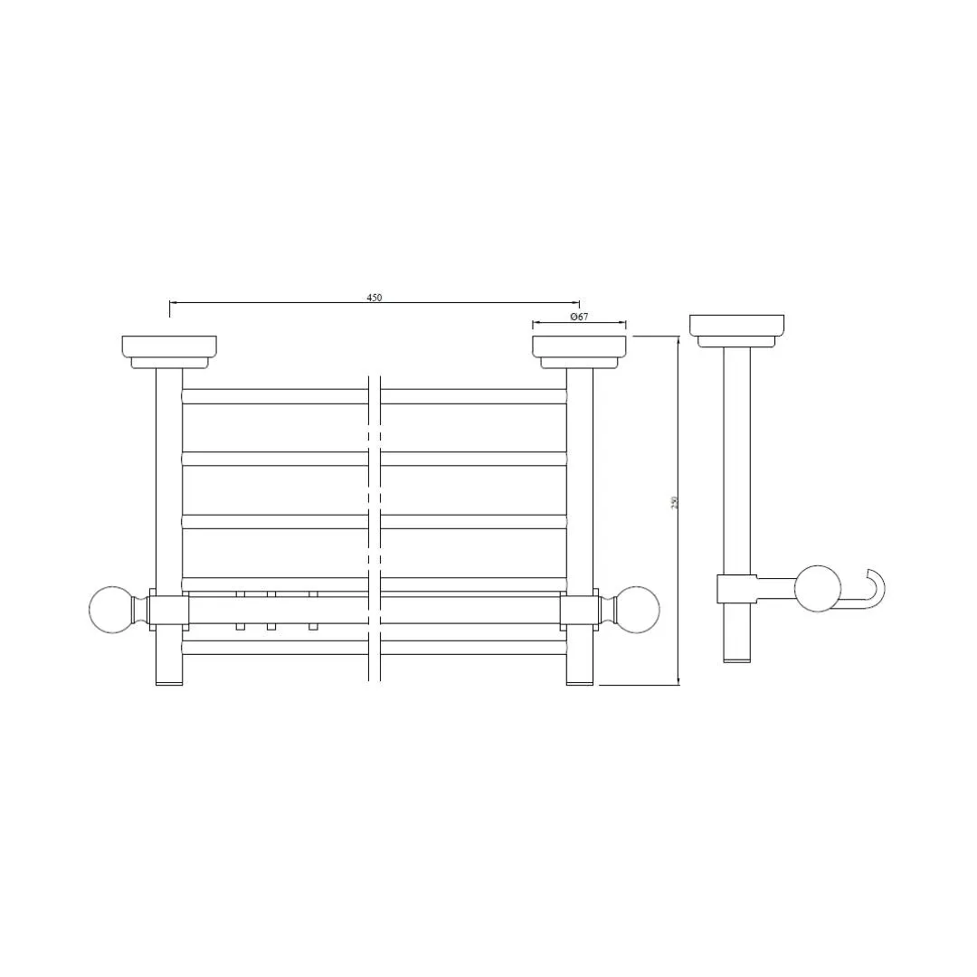 Jaquar towel Rack Queens series AQN-BLM-7781B Black Matt - image 2