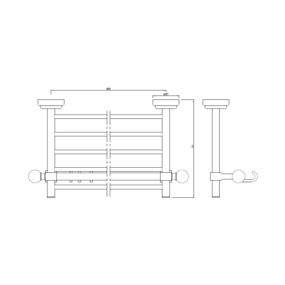 Jaquar towel Rack Queens series AQN-BLM-7781 Black Matt - image 2