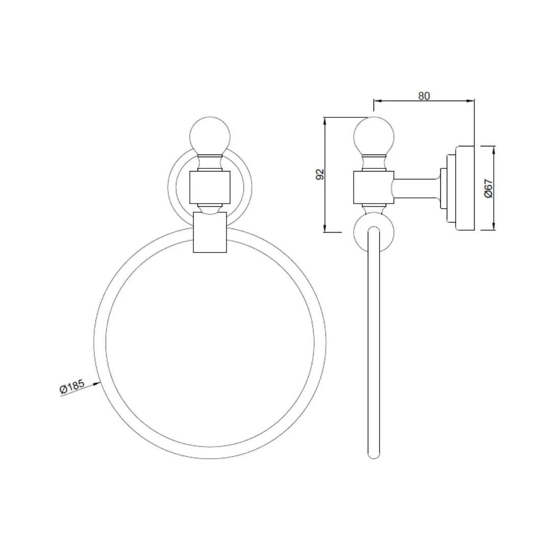 Jaquar towel holder Queens series AQN-CHR-7721 Chrome - image 2