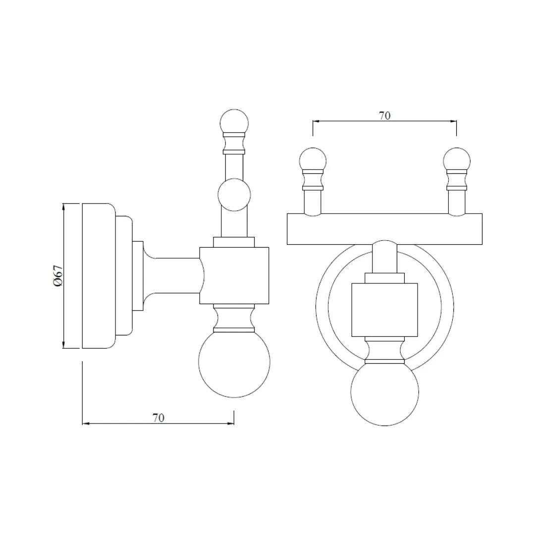 Jaquar robe hook Queens series AQN-CHR-7761 Chrome - image 2