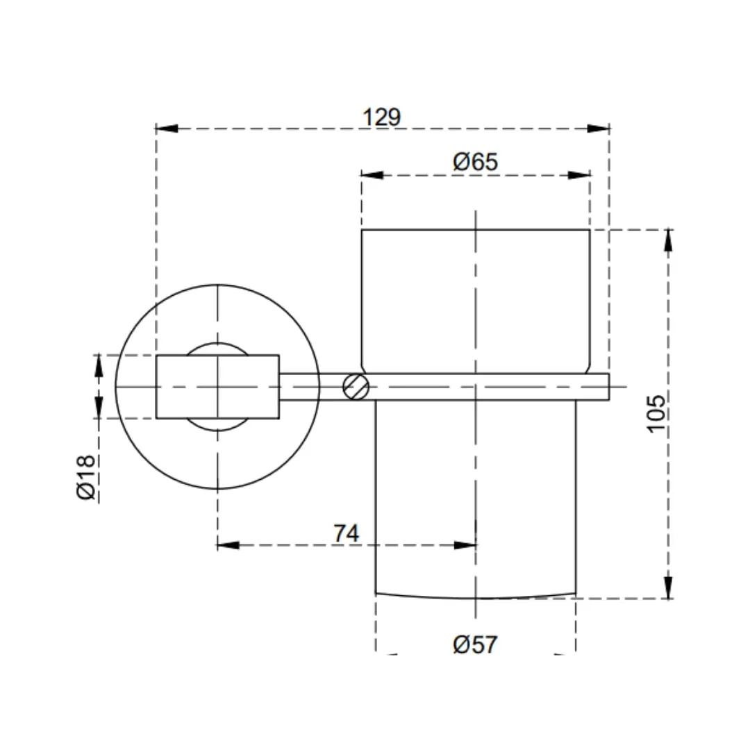 Cera tumbler holder Brass series F5001107CH F5001107CH Chrome - image 3