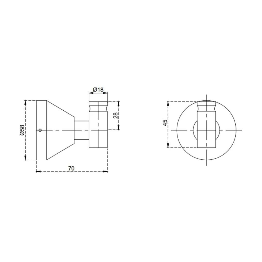 Cera robe hook Brass series F5001108CH F5001108CH Chrome - image 2