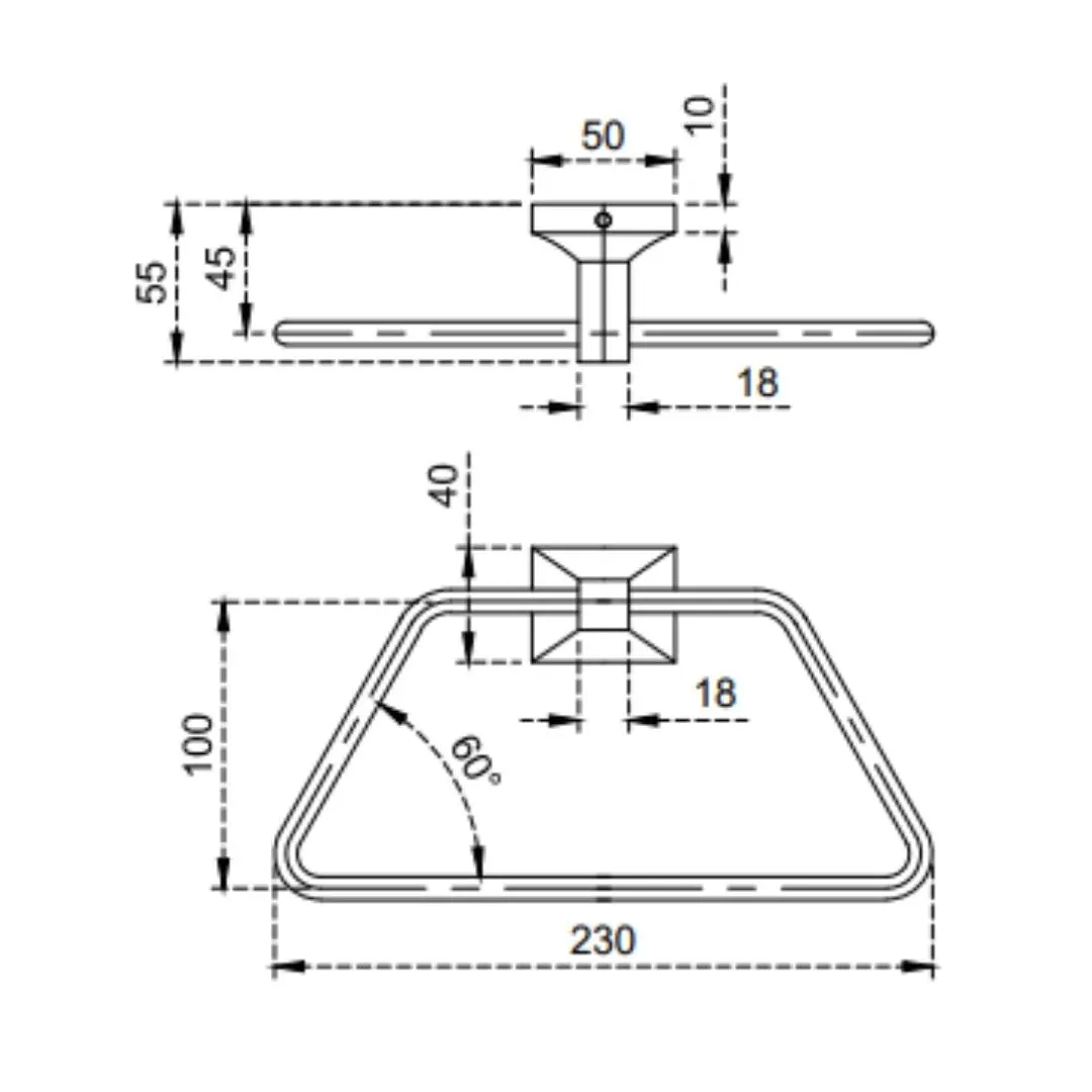 Cera towel holder Montana Range series F5002105CH F5002105CH Chrome - image 2
