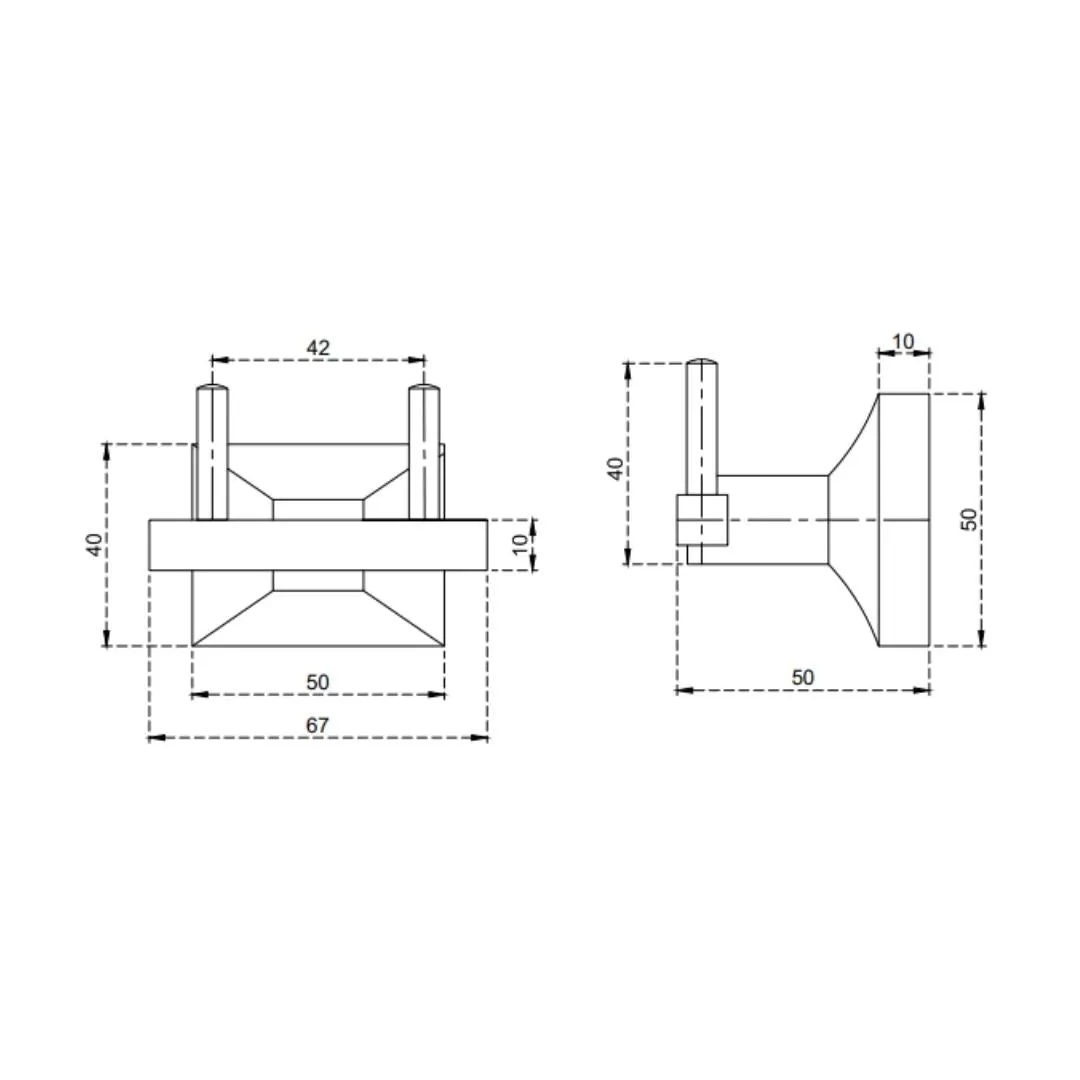 Cera robe hook Montana Range series F5002108CH F5002108CH Chrome - image 2