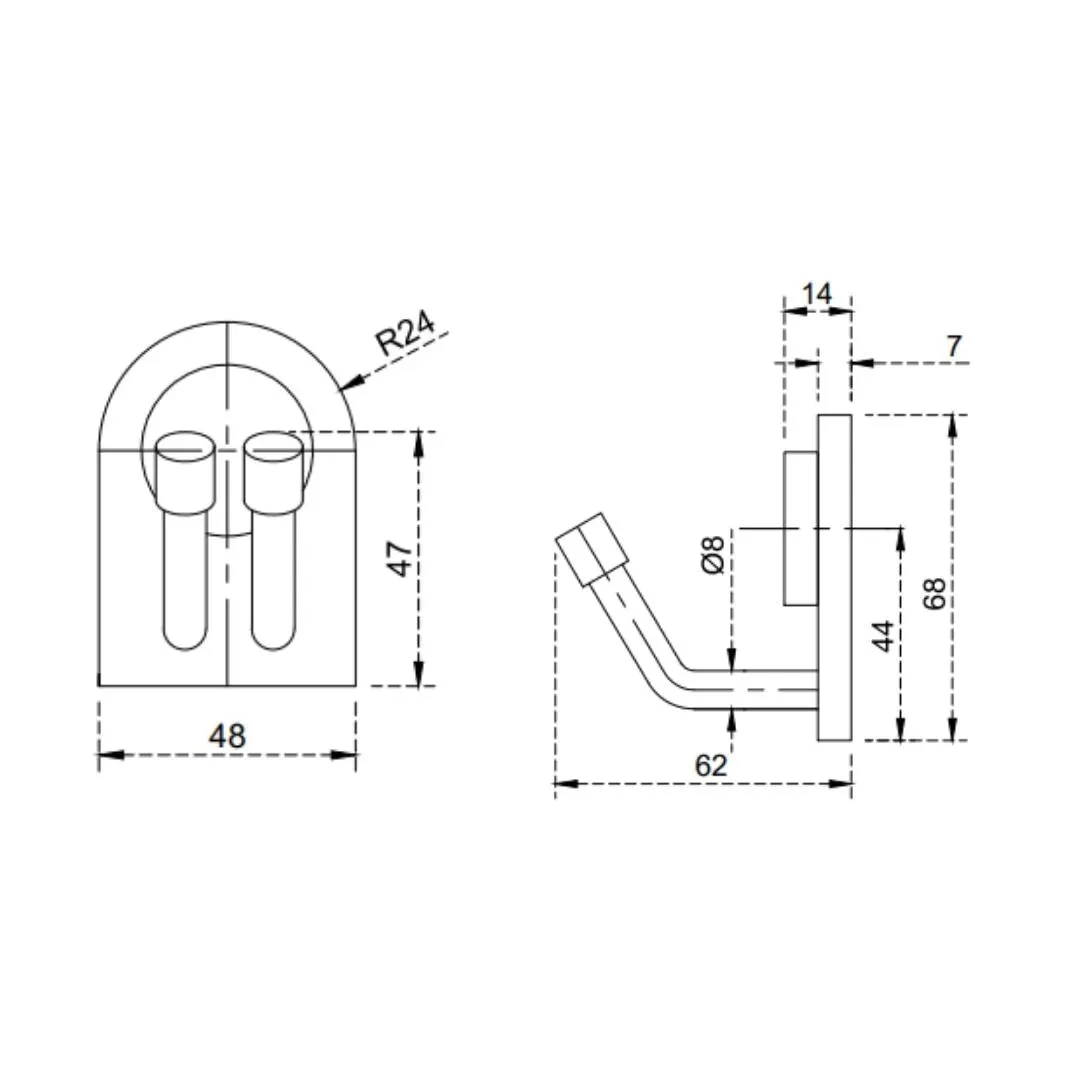Cera robe hook Ormond Range series F5003108CH F5003108CH Chrome - image 2