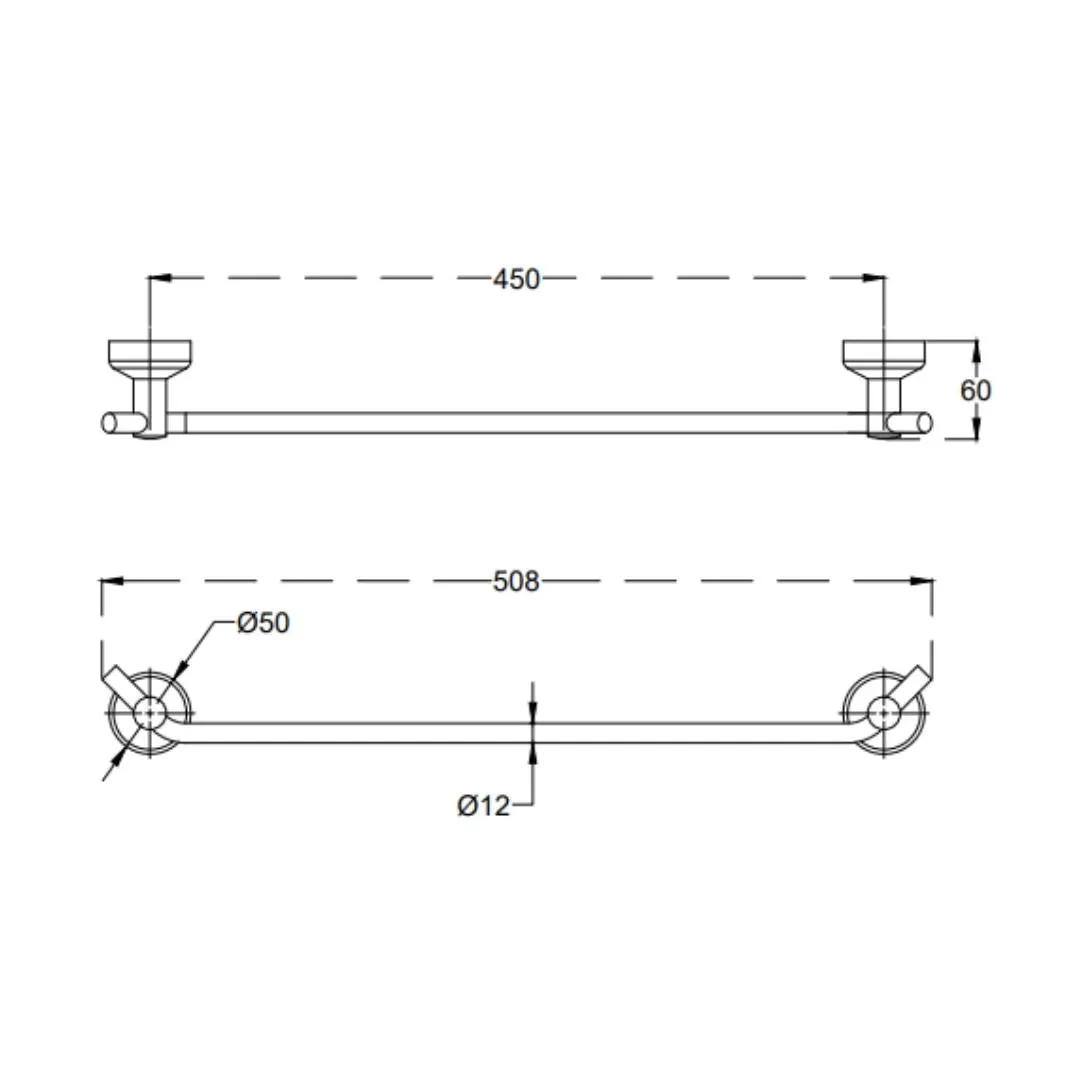 Cera towel holder Hera Range series F5007104CH F5007104CH Chrome - image 2