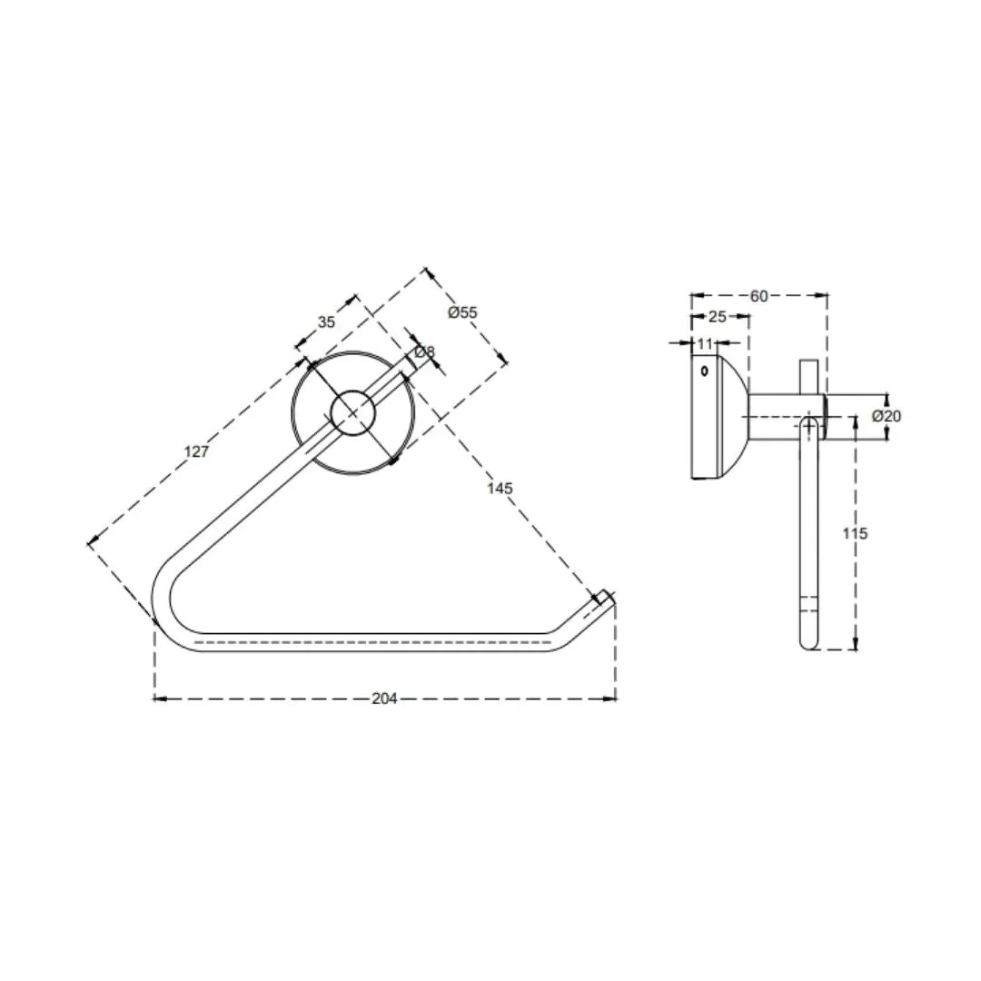 Cera towel holder Hera Range series F5007105CH F5007105CH Chrome - image 2