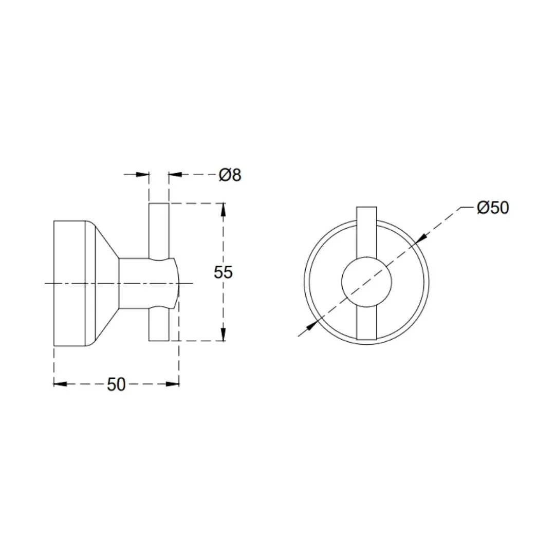 Cera robe hook Hera Range series F5007108CH F5007108CH Chrome - image 2