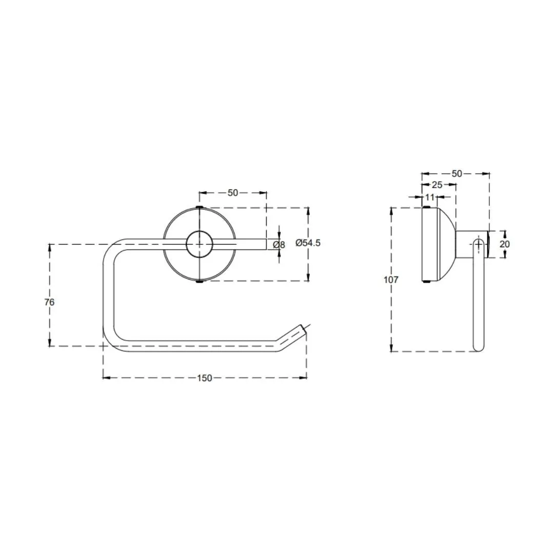 Cera toilet roll holder Hera Range series F5007109CH F5007109CH Chrome - image 2