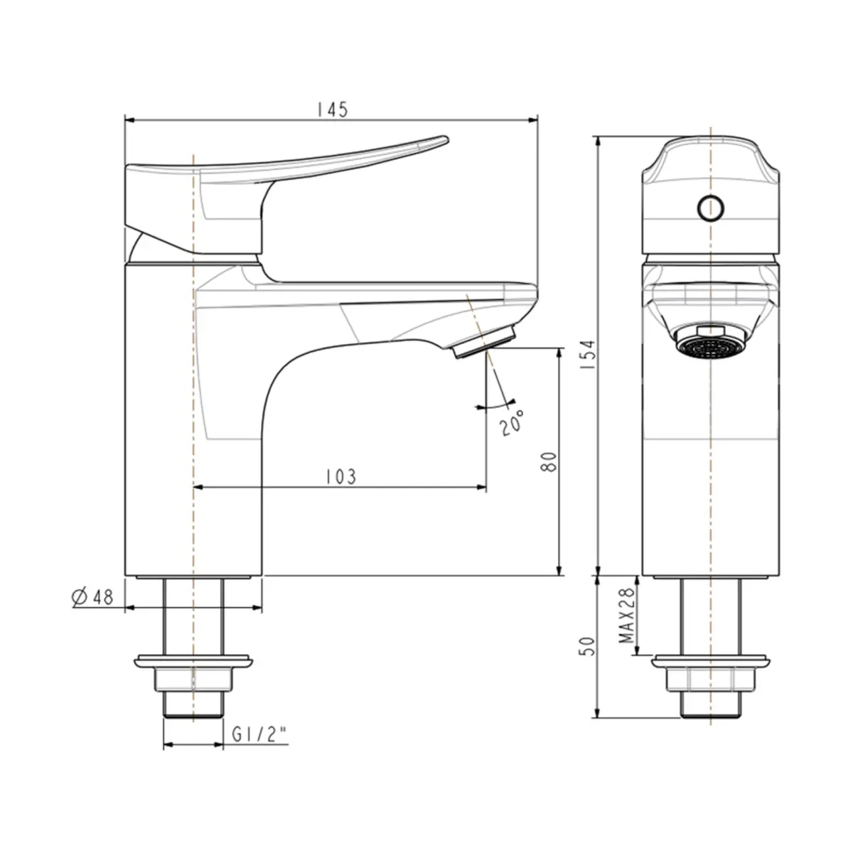 American Standard table mounted regular basin tap milano FFAS0906-102500BF0 FFAS0906-102500BF0 Chrome - image 2