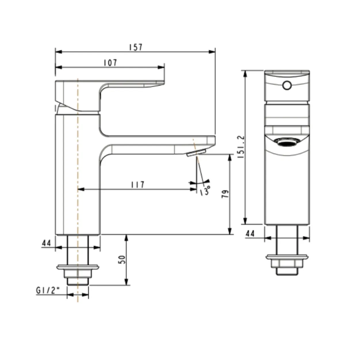 American Standard table mounted regular basin tap acacia e FFAS1306-1T1440BF0 FFAS1306-1T1440BF0 Matt Black - image 2