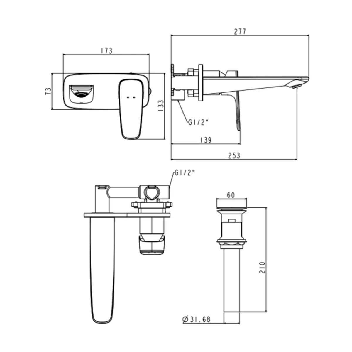 American Standard wall mounted basin mixer signature FFAS1704-101DA0BF0 FFAS1704-101DA0BF0 Warm Sunset - image 5