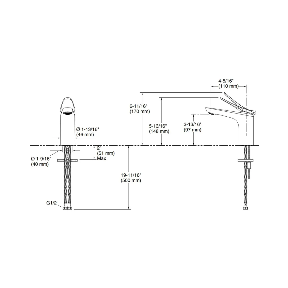 Kohler table mounted regular basin mixer fluence K-38886IN-4ND-AF 38886IN-4ND-AF French Gold - image 2