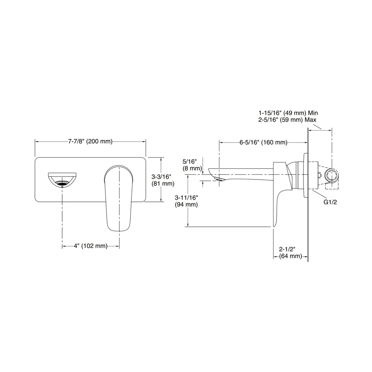 Kohler wall mounted basin mixer aleo K-21969IN-4ND-RGD 21969IN-4ND-RGD Rose Gold - image 2