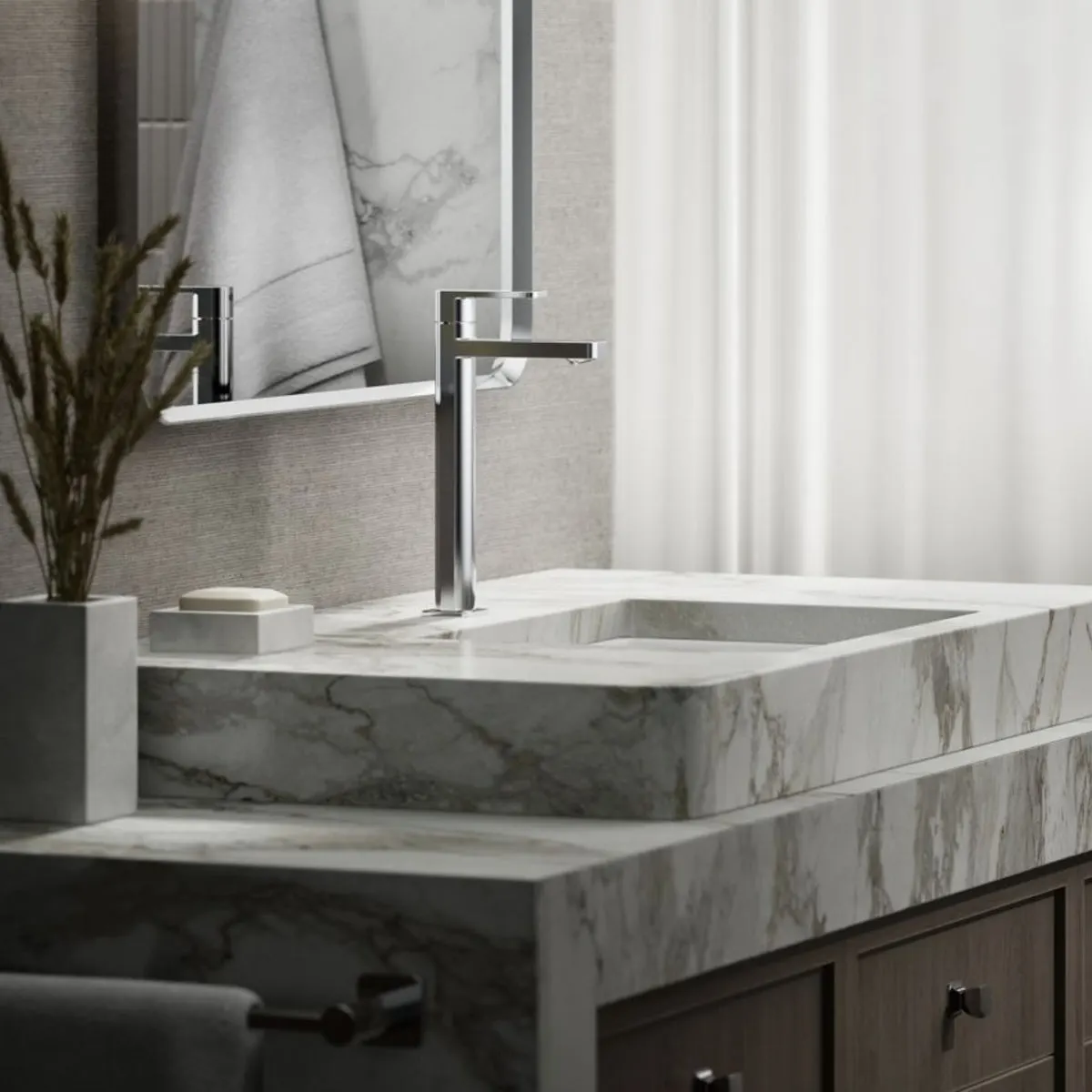 Kohler table mounted tall boy basin tap parallel K-23483IN-4-CP 23483IN-4-CP Chrome - image 6