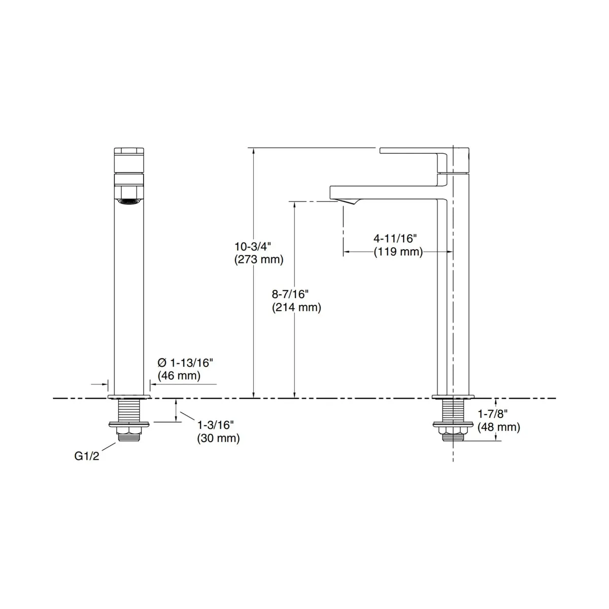 Kohler table mounted tall boy basin tap parallel K-23483IN-4-CP 23483IN-4-CP Chrome - image 8