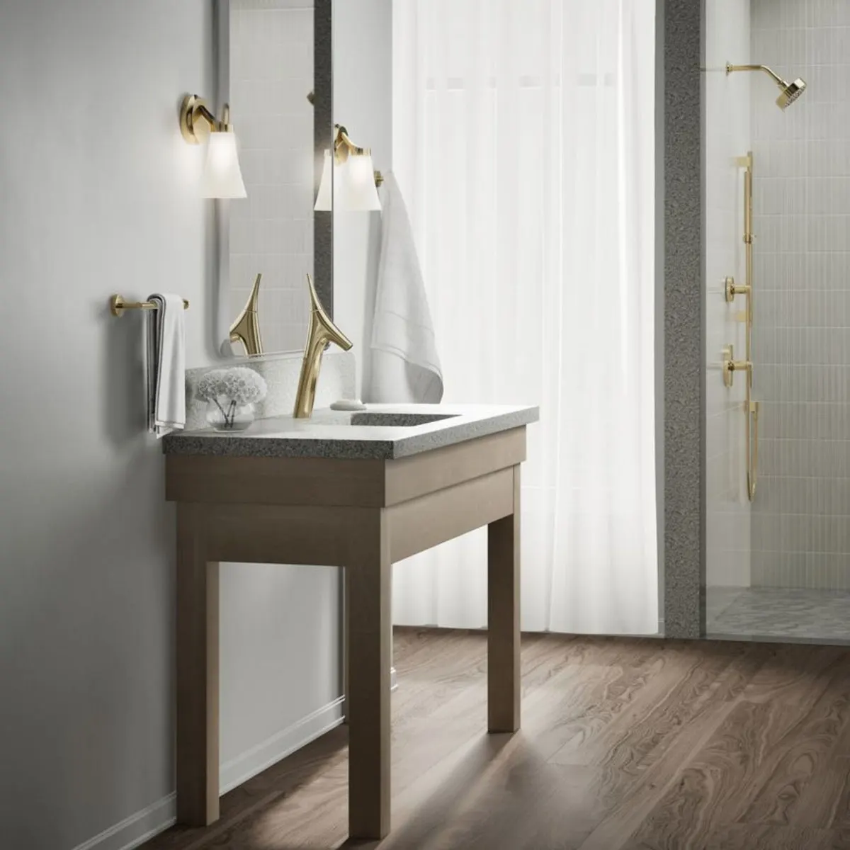 Kohler table mounted tall boy basin mixer vive K-23967IN-4ND-AF 23967IN-4ND-AF French Gold - image 8