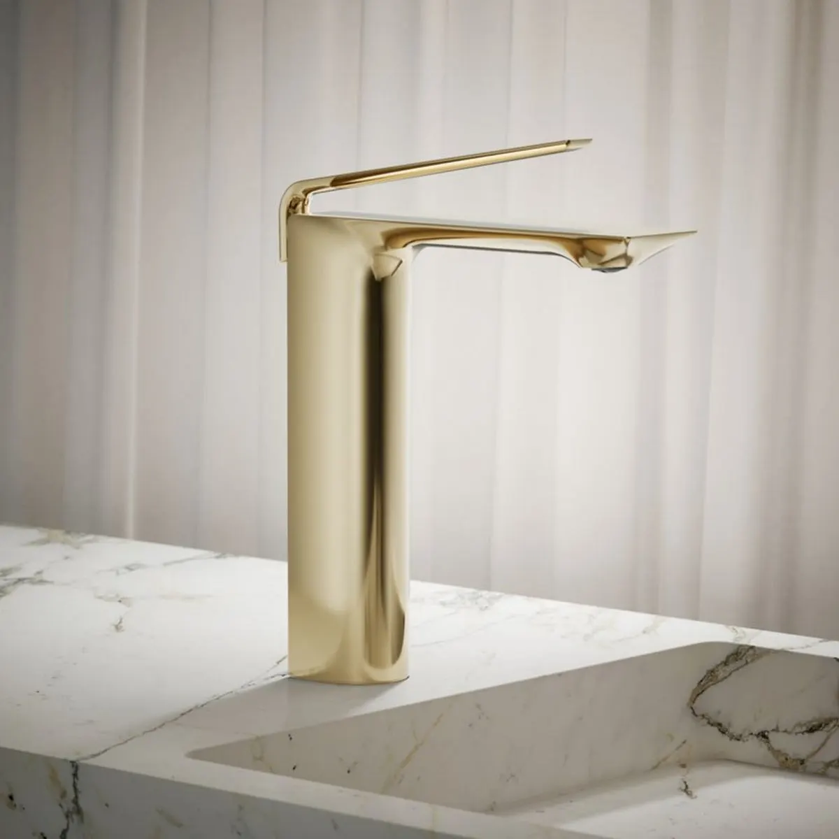Kohler table mounted tall boy basin mixer modernlife edge K-25758IN-4ND-AF 25758IN-4ND-AF French Gold - image 5