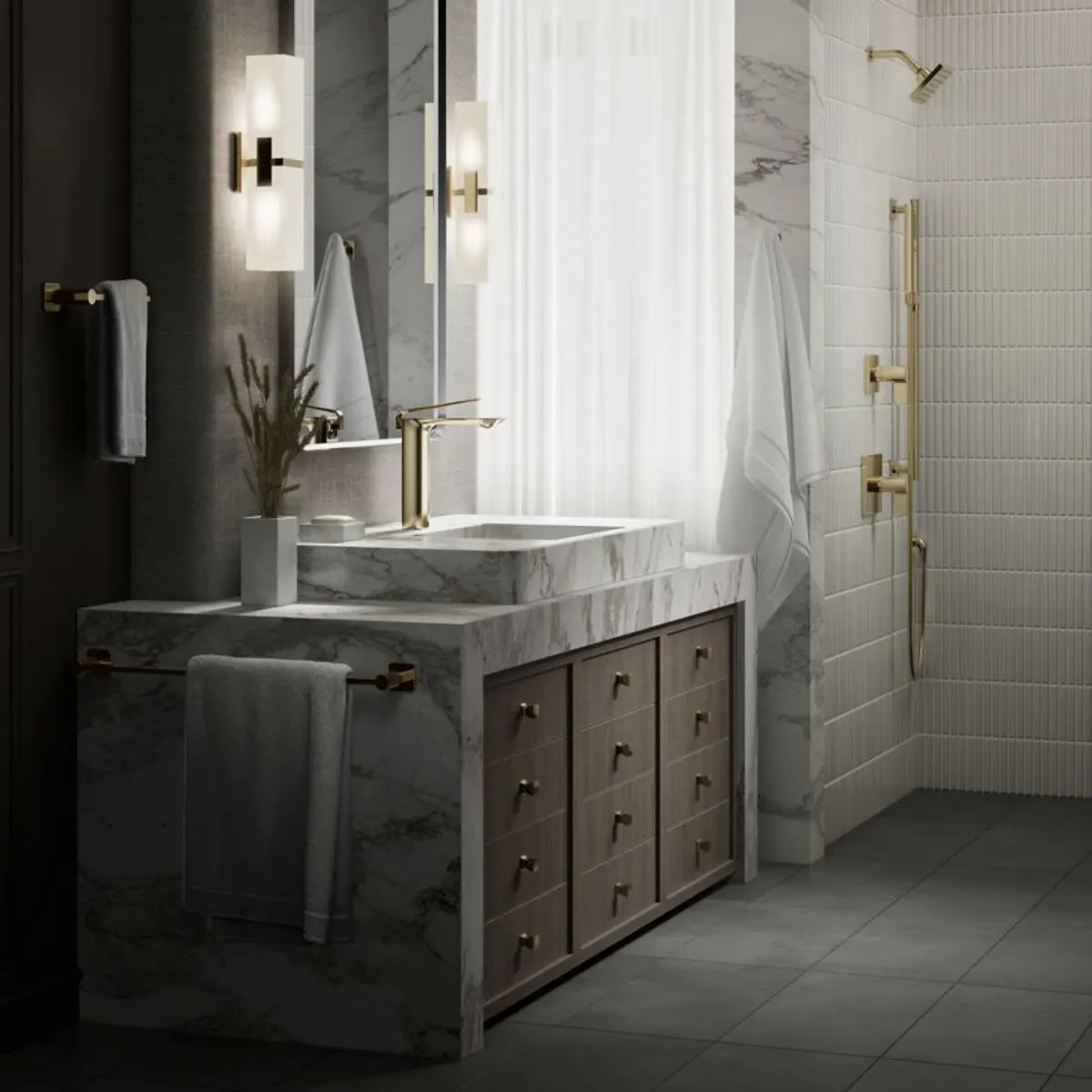 Kohler table mounted tall boy basin mixer modernlife edge K-25758IN-4ND-AF 25758IN-4ND-AF French Gold - image 8