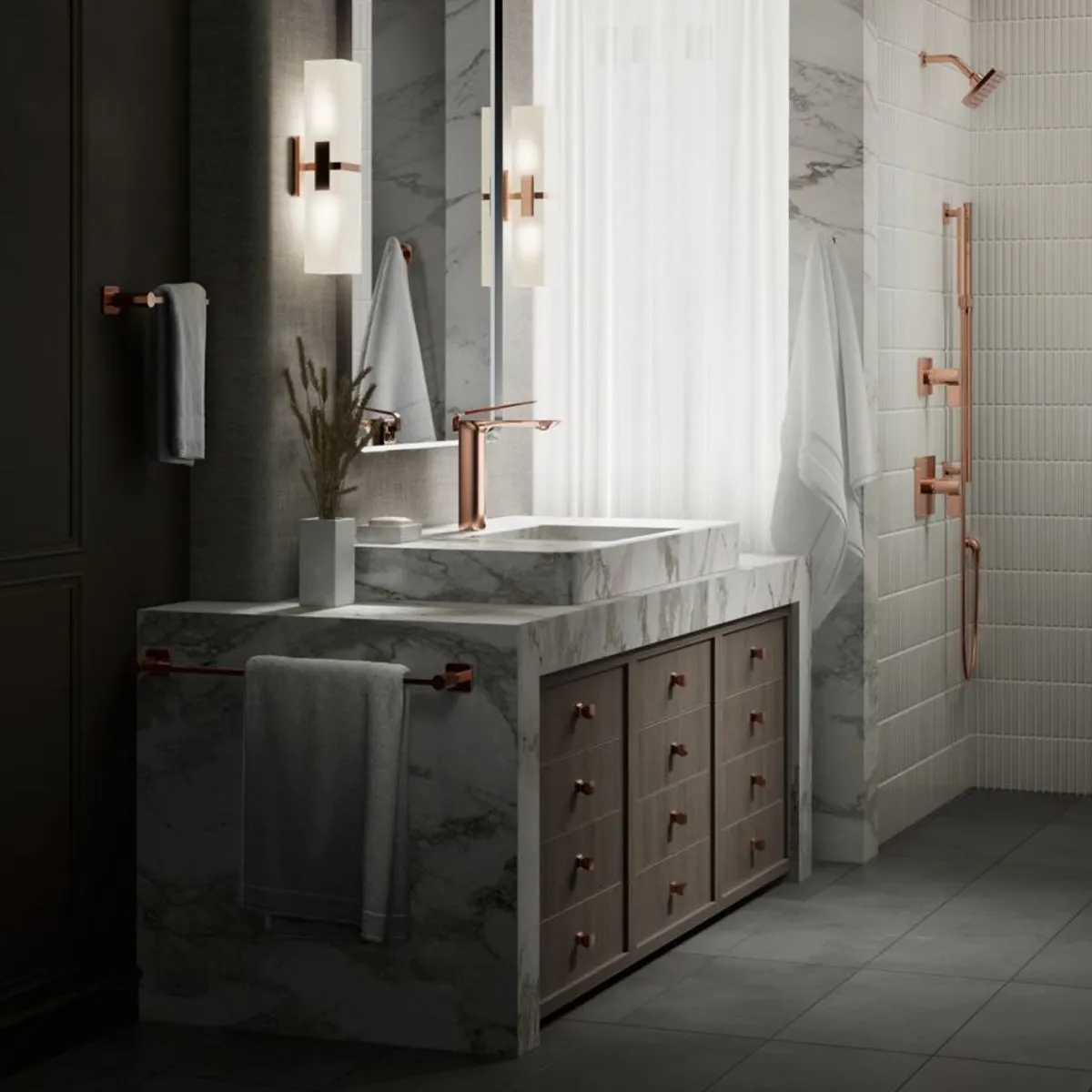 Kohler table mounted tall boy basin mixer modernlife edge deco K-25758IN-ECH-RGD 25758IN-ECH-RGD Rose Gold - image 8