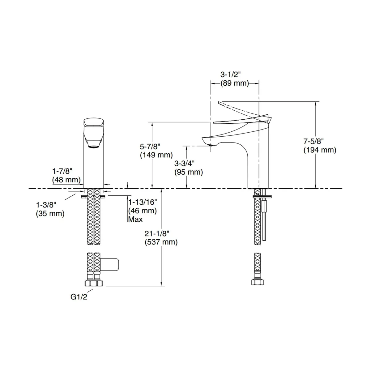Kohler table mounted regular basin mixer fore Arc K-27479IN-4ND-CP 27479IN-4ND-CP Chrome - image 2