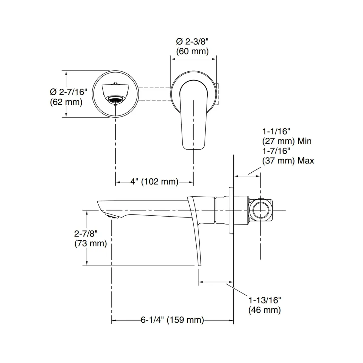 Kohler wall mounted basin mixer fore Arc K-27489IN-4ND-CP 27489IN-4ND-CP Chrome - image 2