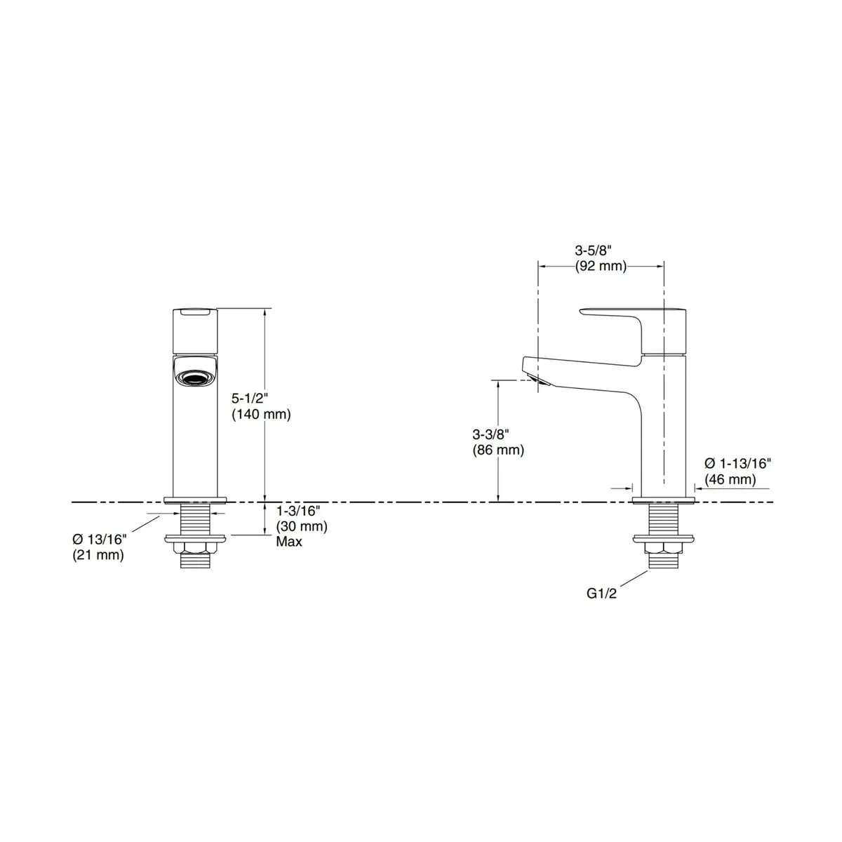 Kohler table mounted regular basin tap accliv K-33101IN-4-CP 33101IN-4-CP Chrome - image 2