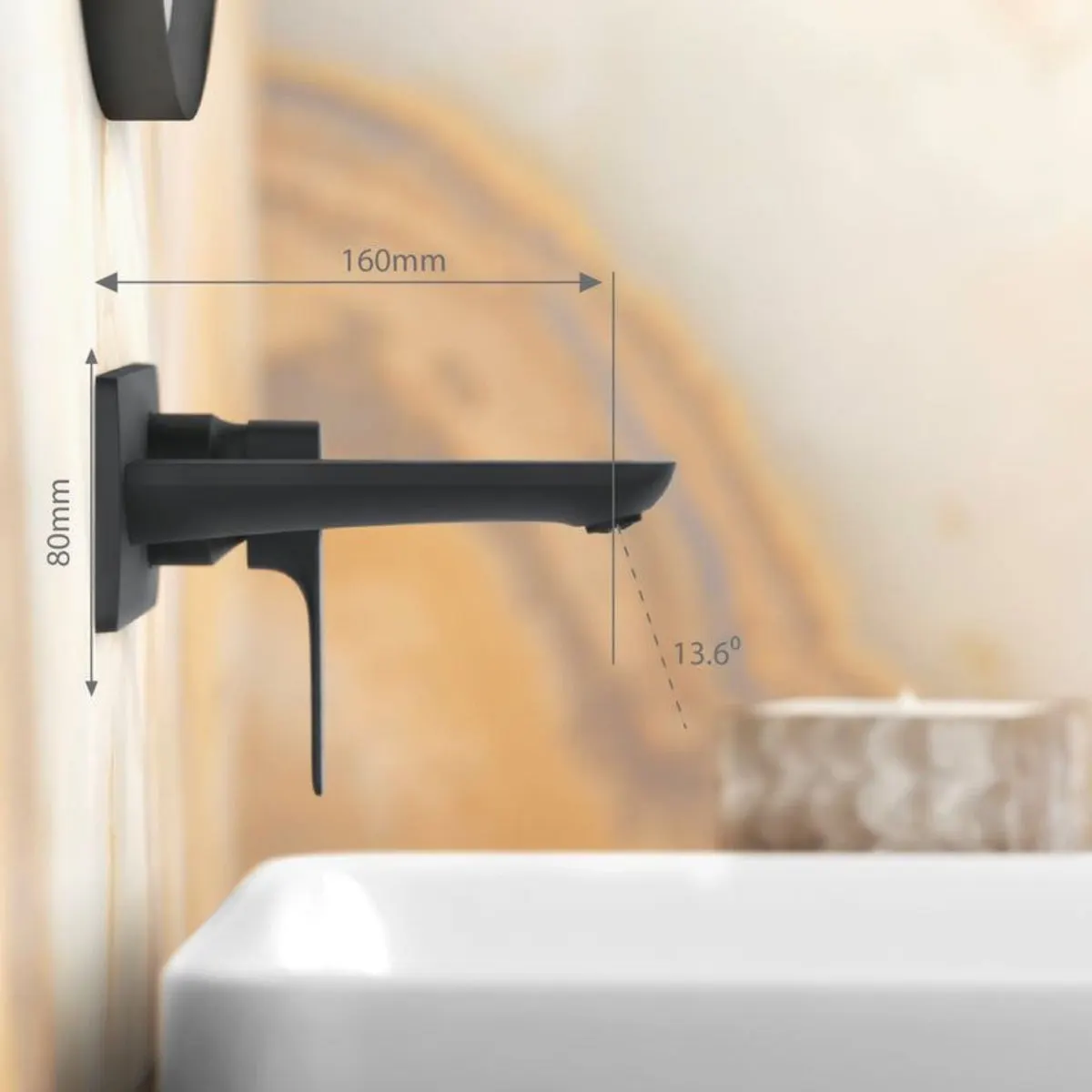 Kohler wall mounted basin mixer aleo plus K-5684IN-4ND-BL 5684IN-4ND-BL Matte Black - image 7