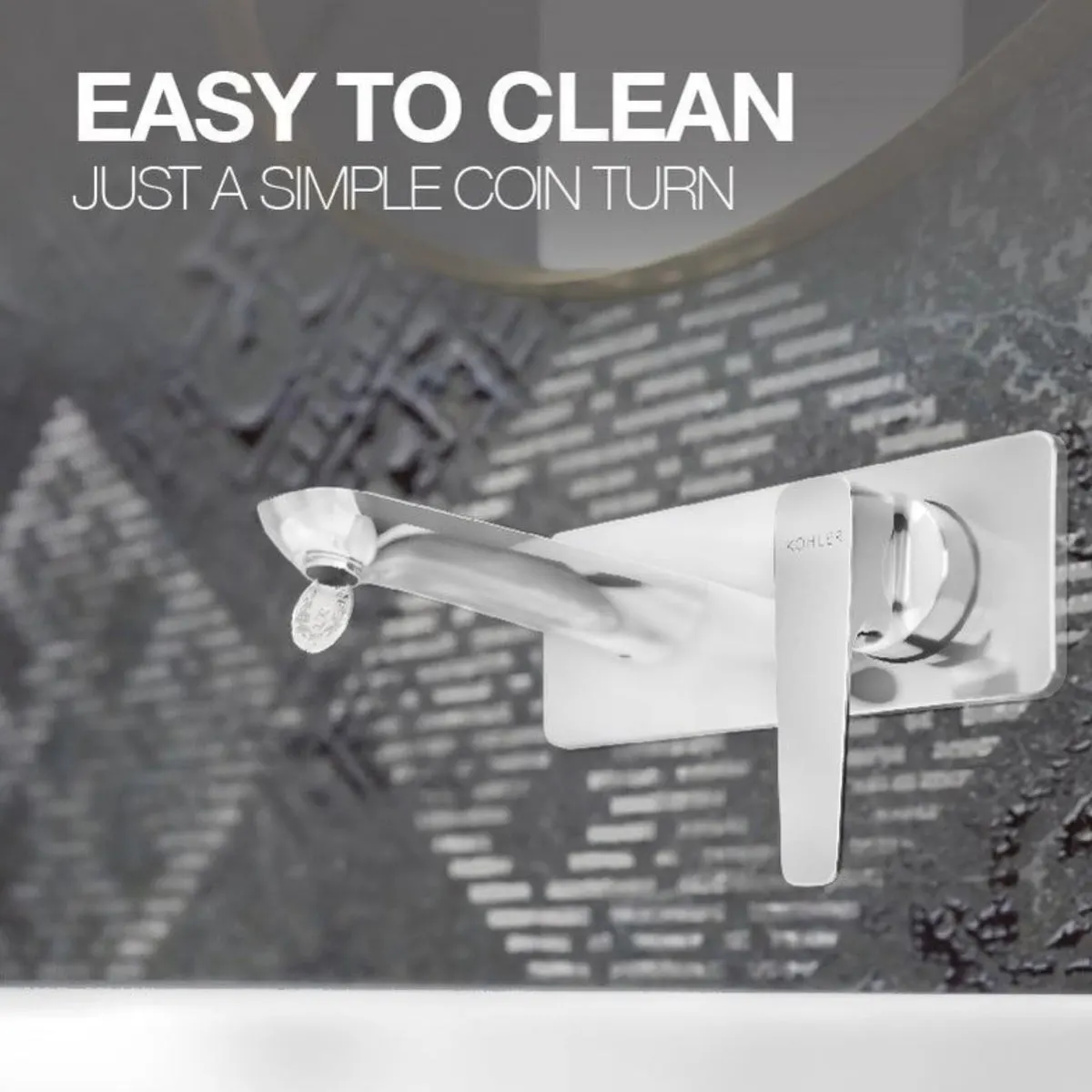 Kohler wall mounted basin mixer aleo plus K-5684IN-4ND-CP 5684IN-4ND-CP Chrome - image 5