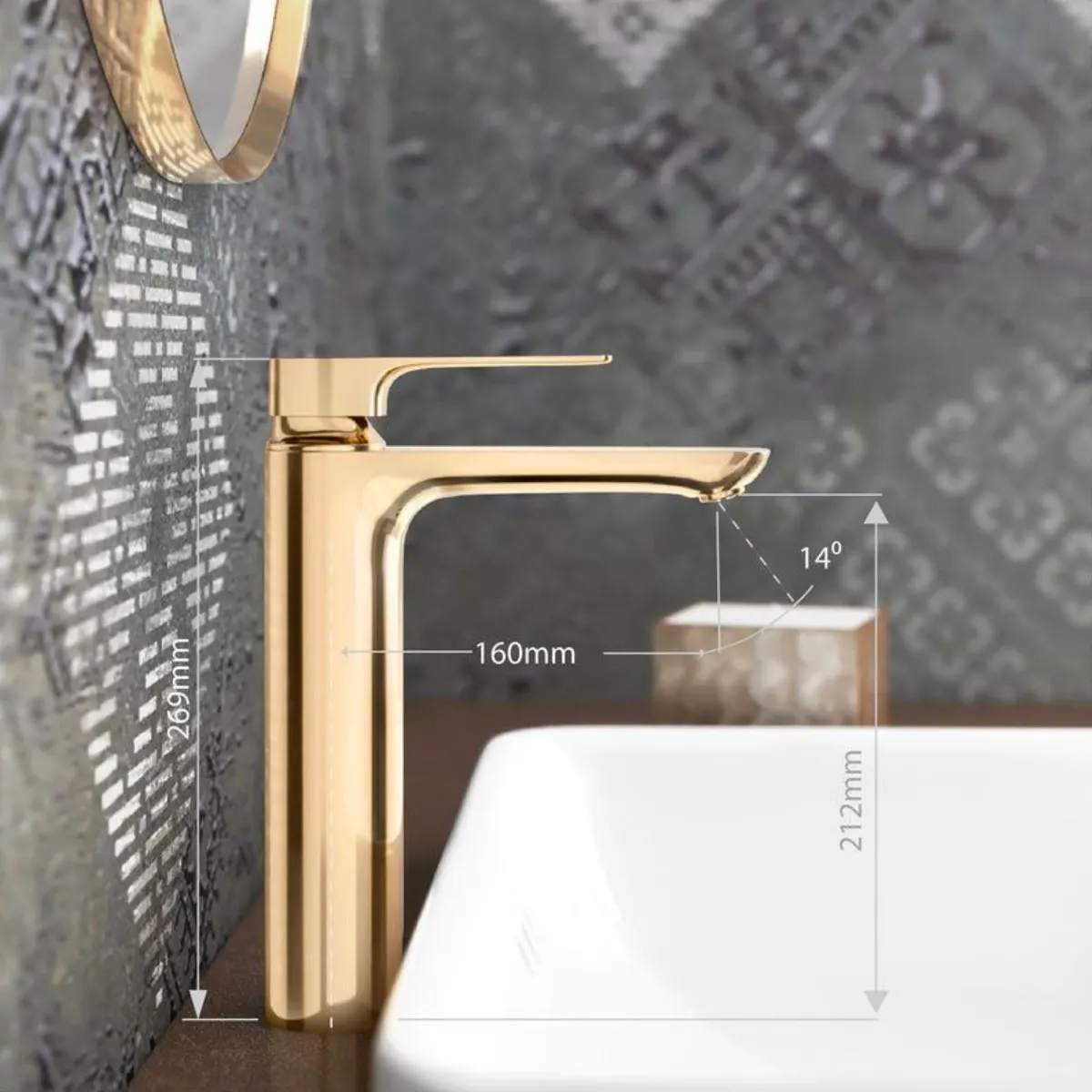 Kohler table mounted tall boy basin mixer aleo plus K-72337IN-4ND-AF 72337IN-4ND-AF French Gold - image 5