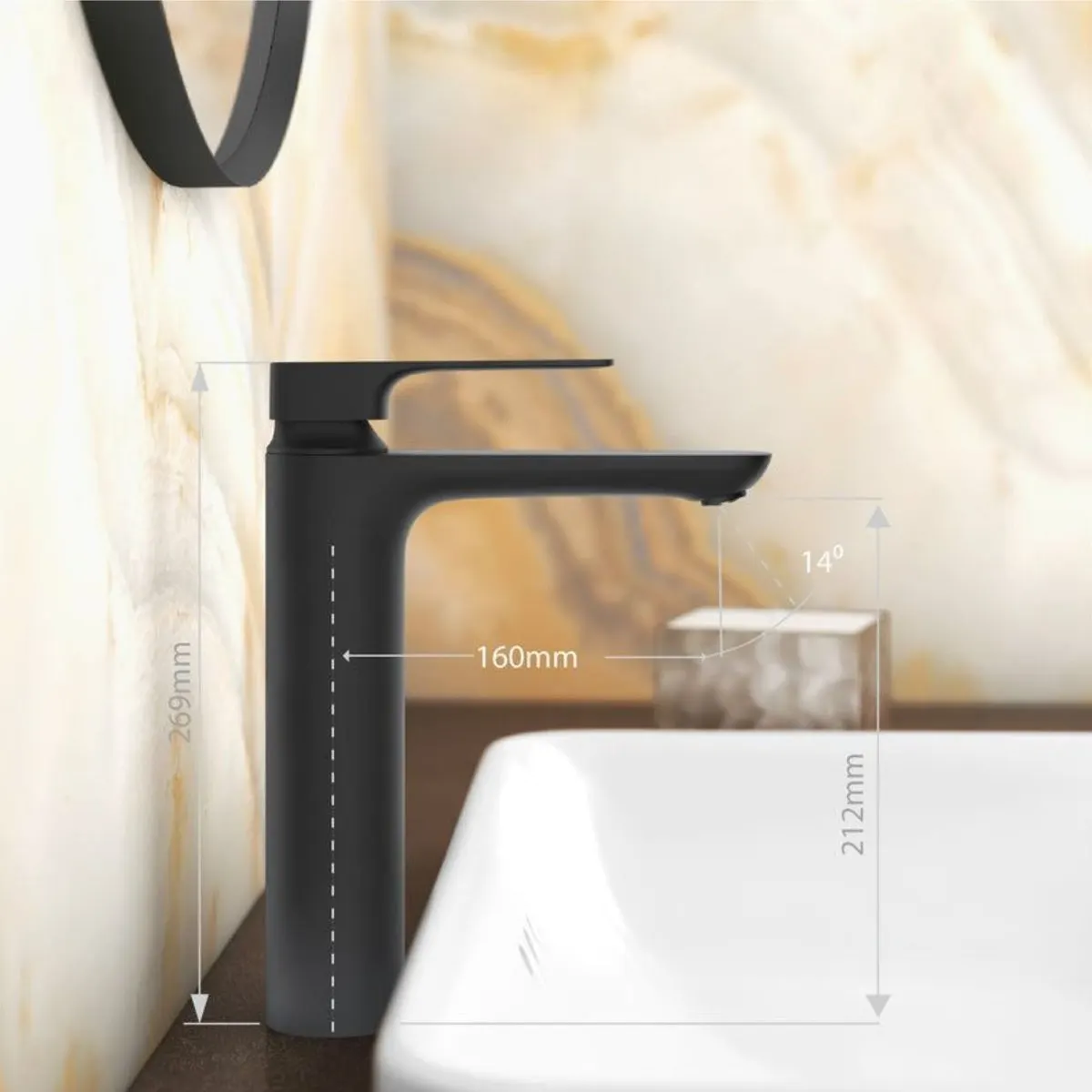 Kohler table mounted tall boy basin mixer aleo plus K-72337IN-4ND-BL 72337IN-4ND-BL Matte Black - image 6