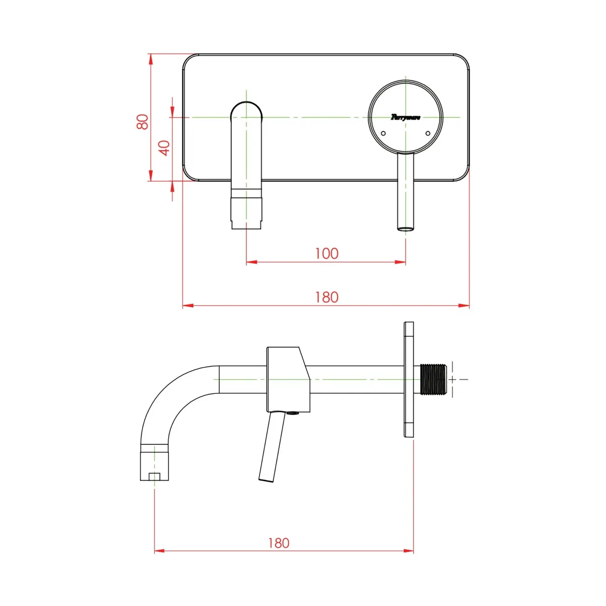 Parryware wall mounted basin mixer agate pro G0676A1 G0676A1 Chrome - image 2