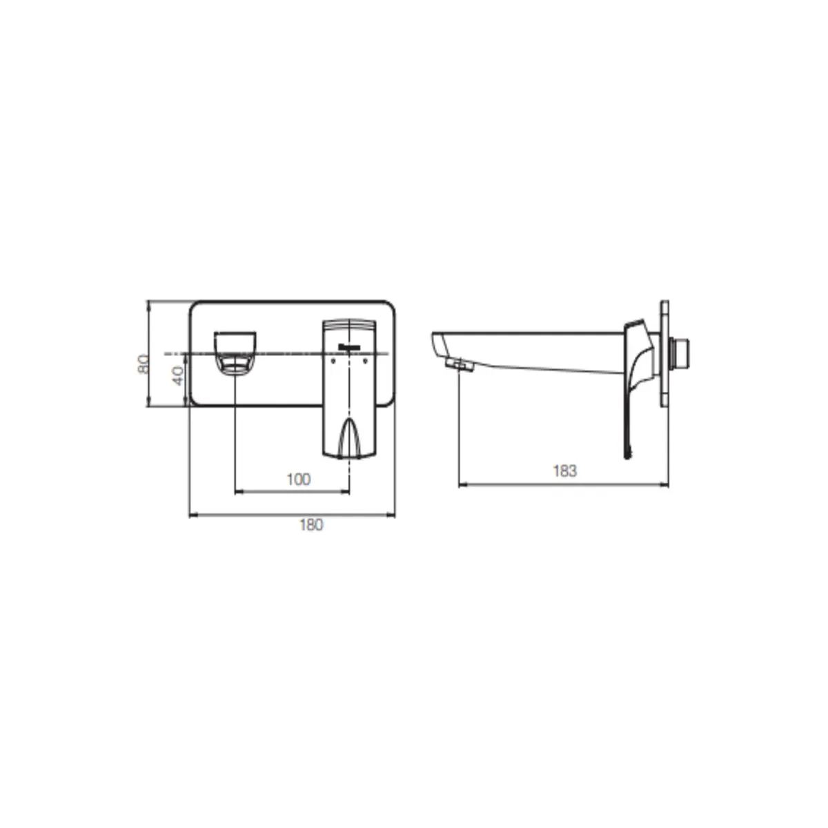 Parryware wall mounted basin mixer euclid G2376A1 G2376A1 Chrome - image 2