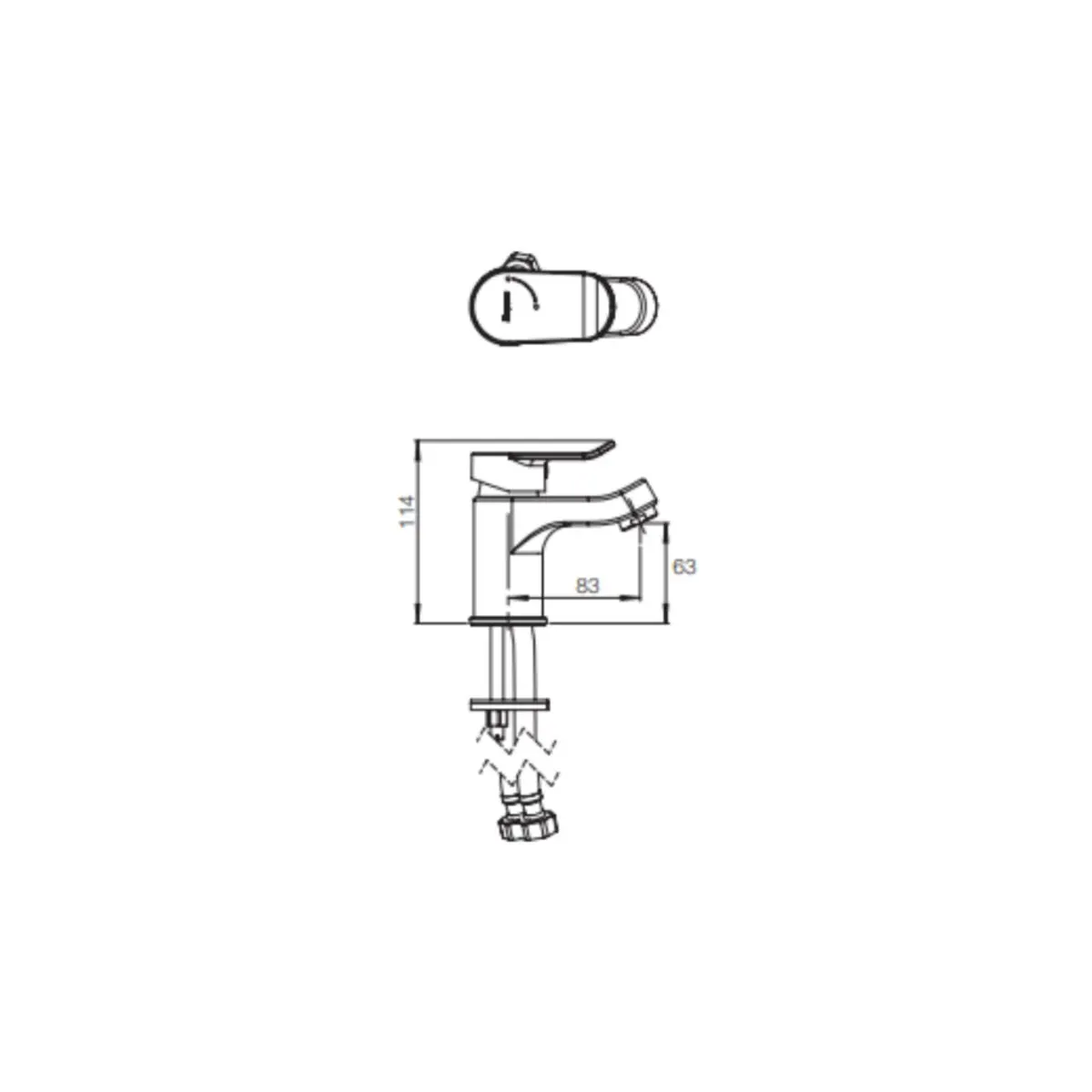 Parryware table mounted regular basin mixer alpha G2714A1 G2714A1 Chrome - image 2